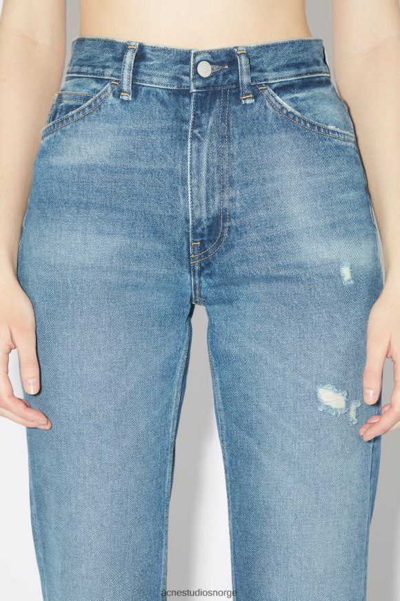Acne Studios jeans med normal passform - 1977 N2PP4F232 klær mellomblå