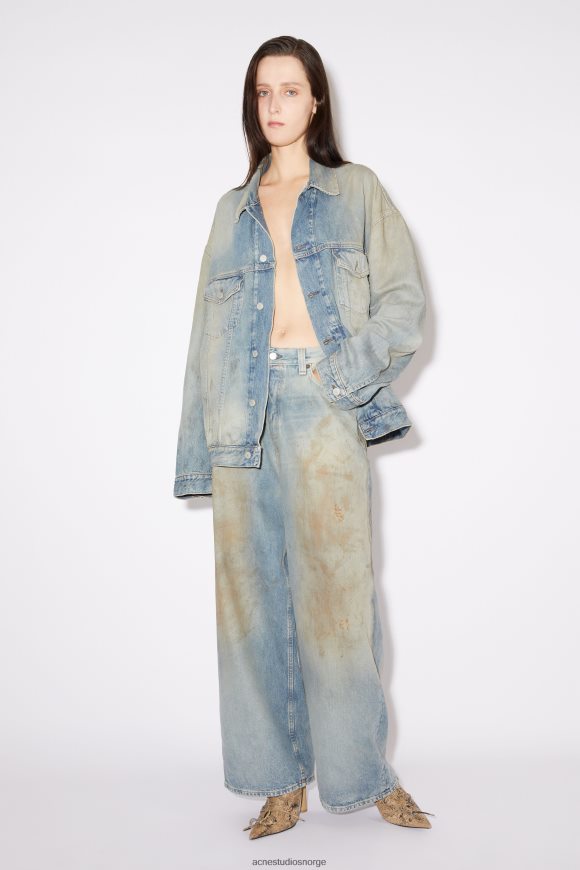 Acne Studios super baggy fit jeans - 2023 unisex N2PP4F437 klær mellomblå