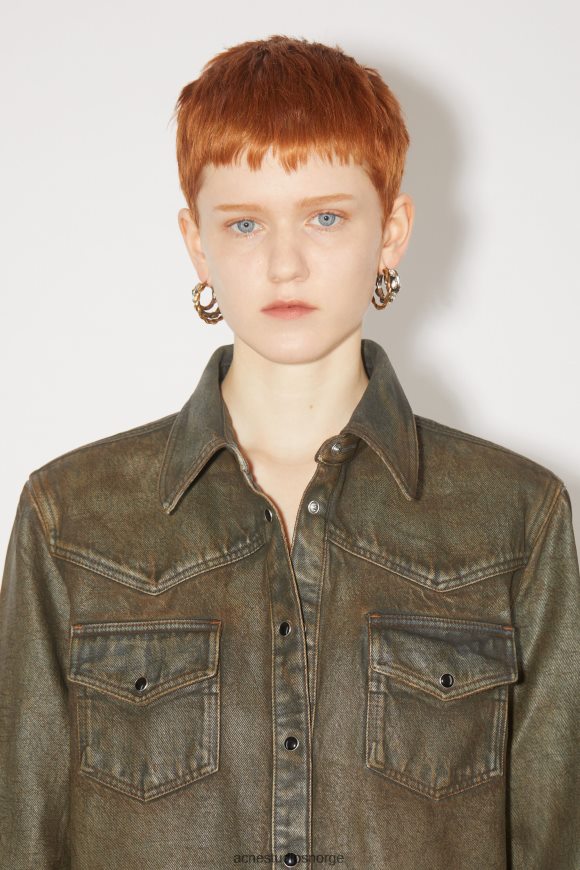 Acne Studios denim kjole N2PP4F284 klær blå/beige