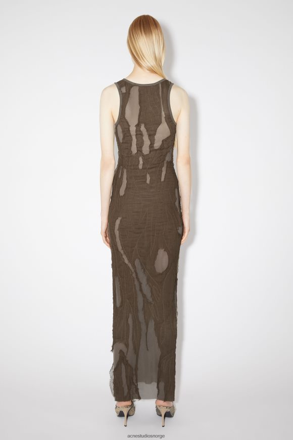 Acne Studios ermeløs kjole runway show N2PP4F278 klær brun