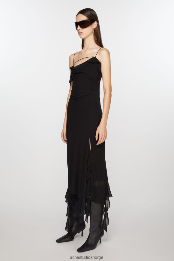 Acne Studios kjole med volanger N2PP4F258 klær svart