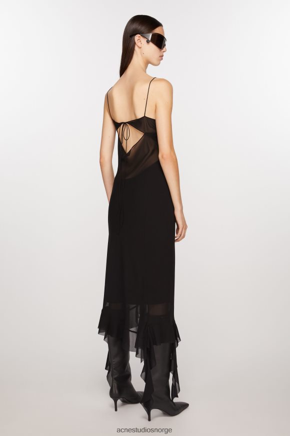 Acne Studios kjole med volanger N2PP4F258 klær svart