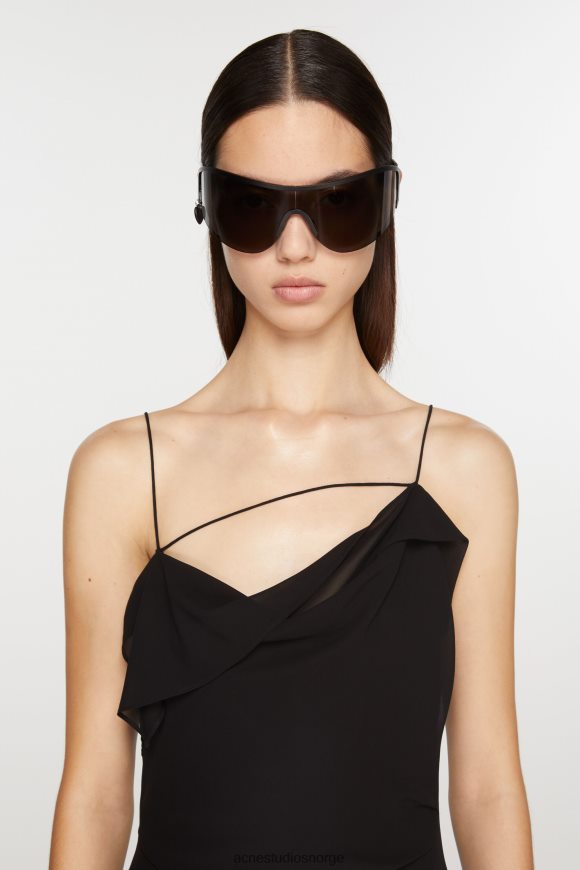 Acne Studios kjole med volanger N2PP4F258 klær svart