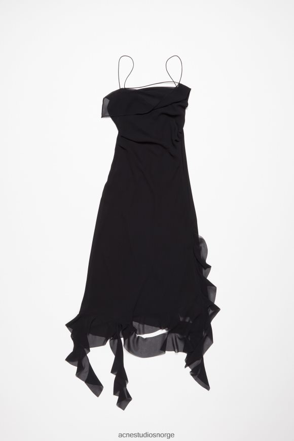 Acne Studios kjole med volanger N2PP4F258 klær svart