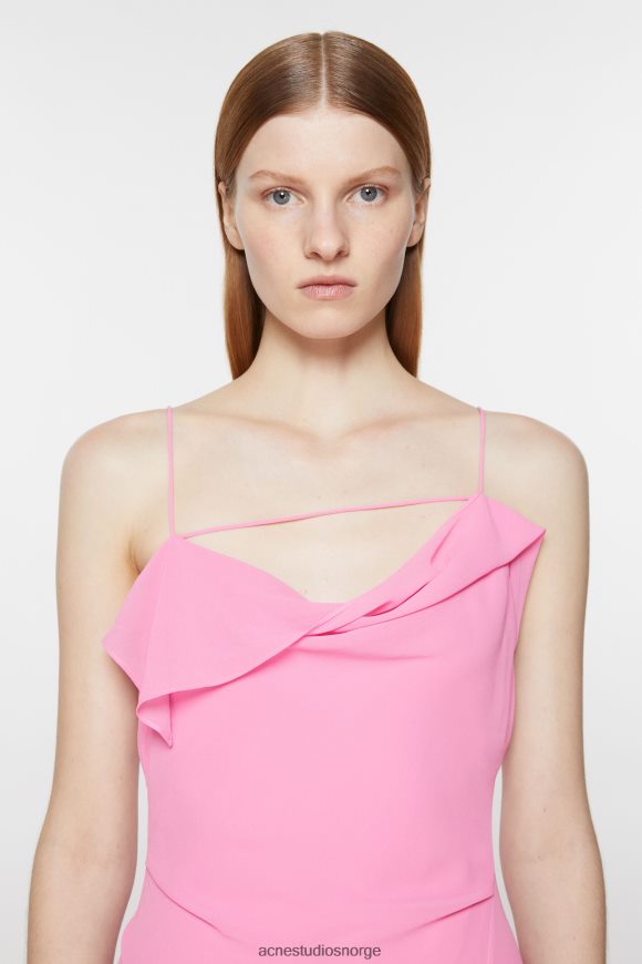 Acne Studios kjole med volanger N2PP4F261 klær boble rosa