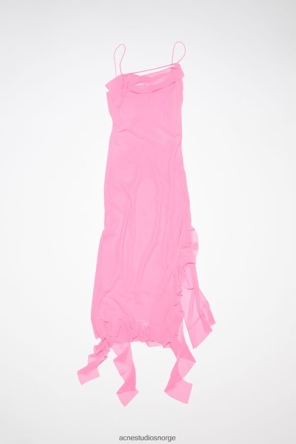 Acne Studios kjole med volanger N2PP4F261 klær boble rosa