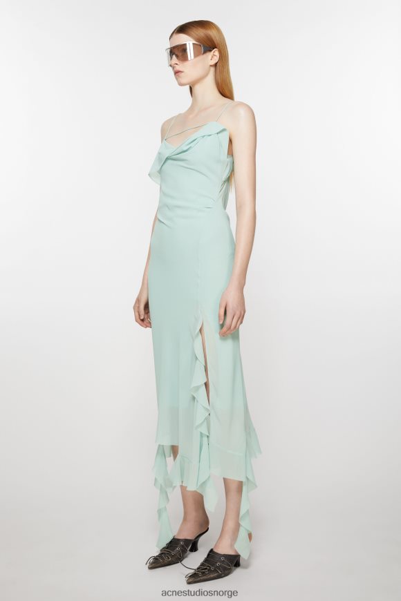Acne Studios kjole med volanger N2PP4F277 klær karibisk blå