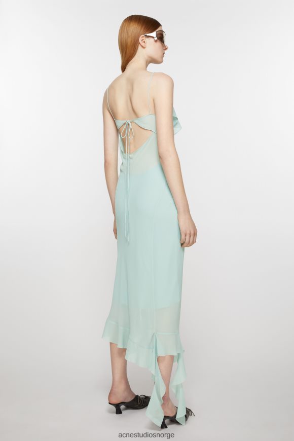 Acne Studios kjole med volanger N2PP4F277 klær karibisk blå