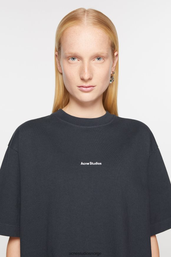Acne Studios logo t-skjorte kjole N2PP4F267 klær svart