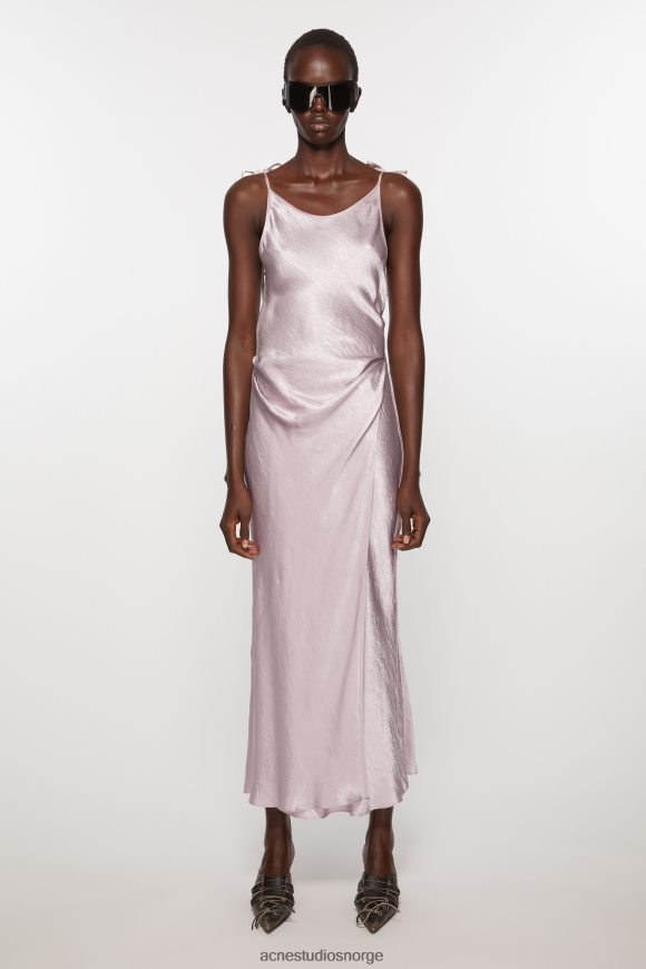 Acne Studios sateng kjole N2PP4F356 klær lys lilla lilla