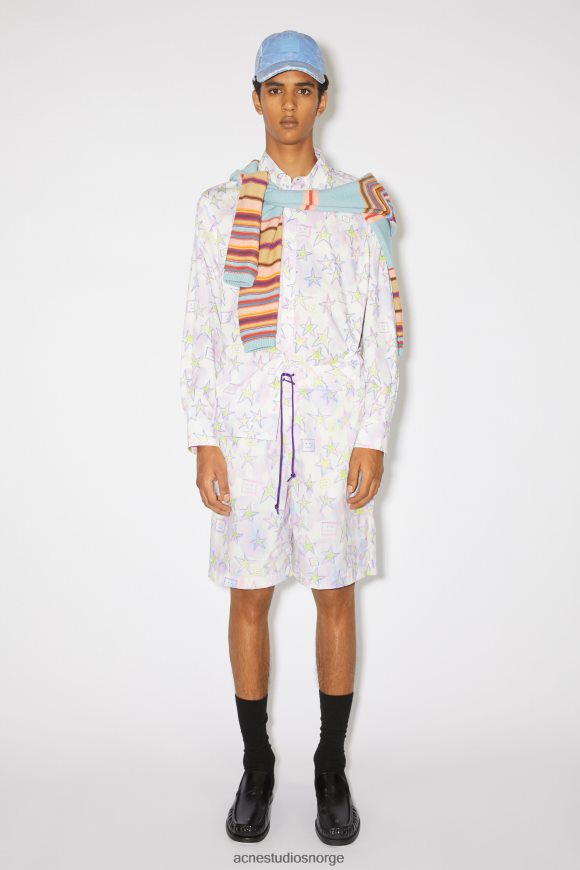 Acne Studios badeshorts med trykk unisex N2PP4F1140 klær blekrosa/multi