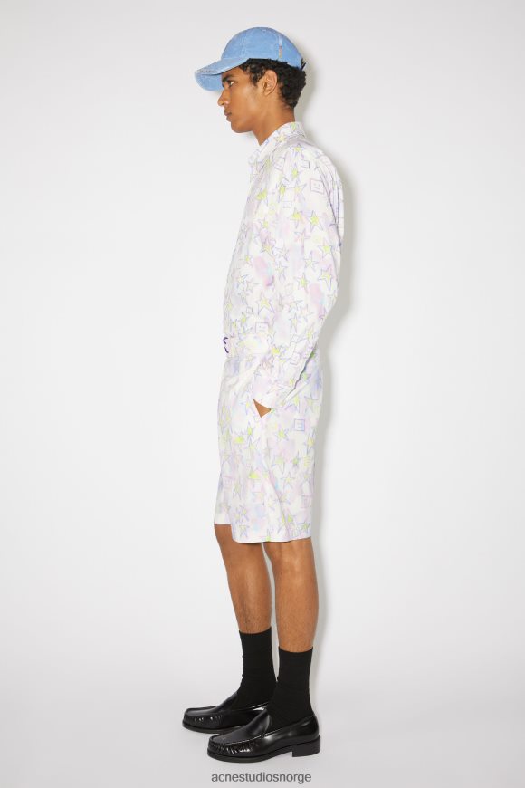 Acne Studios badeshorts med trykk unisex N2PP4F1140 klær blekrosa/multi