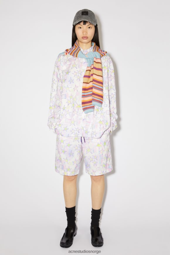 Acne Studios badeshorts med trykk unisex N2PP4F394 klær blekrosa/multi