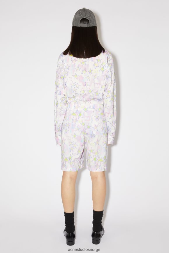 Acne Studios badeshorts med trykk unisex N2PP4F394 klær blekrosa/multi