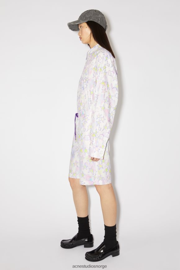 Acne Studios badeshorts med trykk unisex N2PP4F394 klær blekrosa/multi