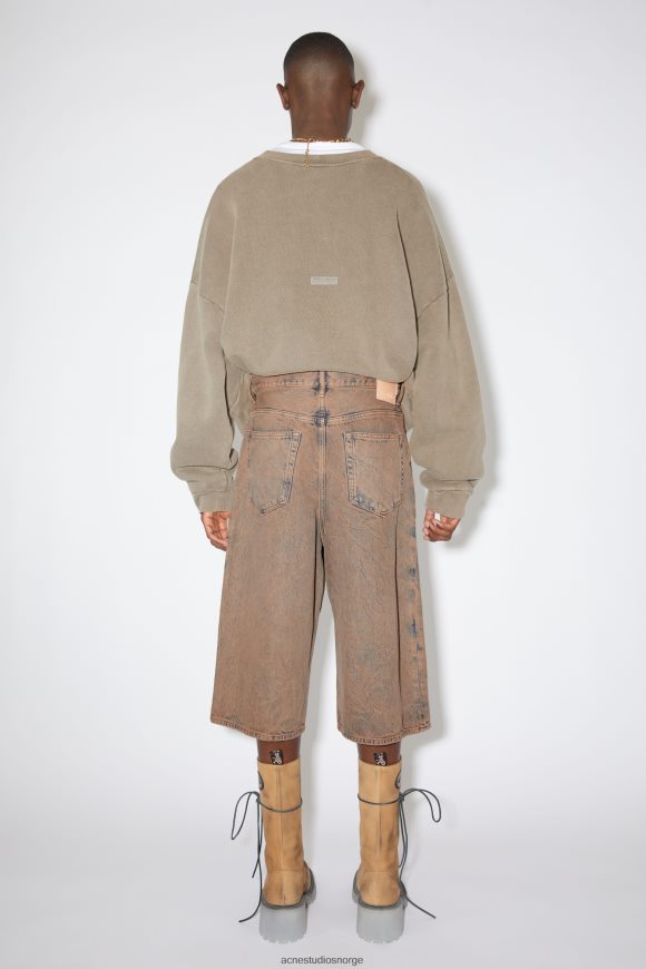 Acne Studios denimshorts med løs passform N2PP4F1083 klær lys rosa/grå