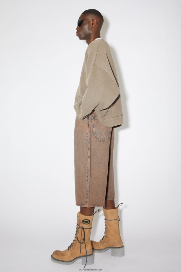 Acne Studios denimshorts med løs passform N2PP4F1083 klær lys rosa/grå