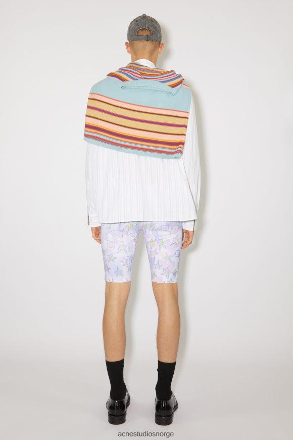 Acne Studios printede shorts unisex N2PP4F1074 klær blekrosa/multi