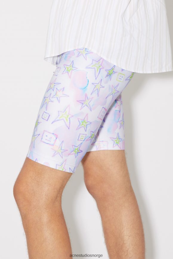 Acne Studios printede shorts unisex N2PP4F1074 klær blekrosa/multi
