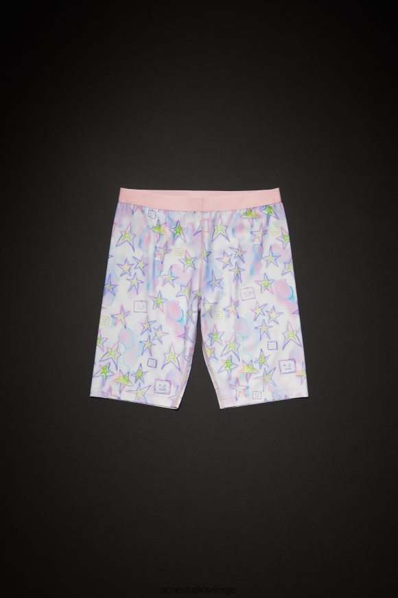 Acne Studios printede shorts unisex N2PP4F1074 klær blekrosa/multi