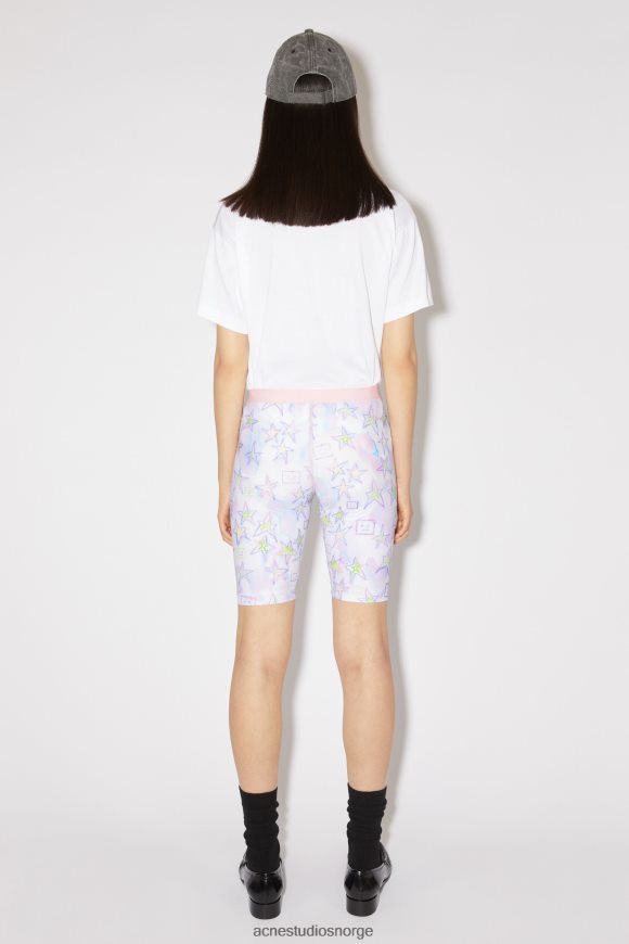 Acne Studios printede shorts unisex N2PP4F336 klær blekrosa/multi