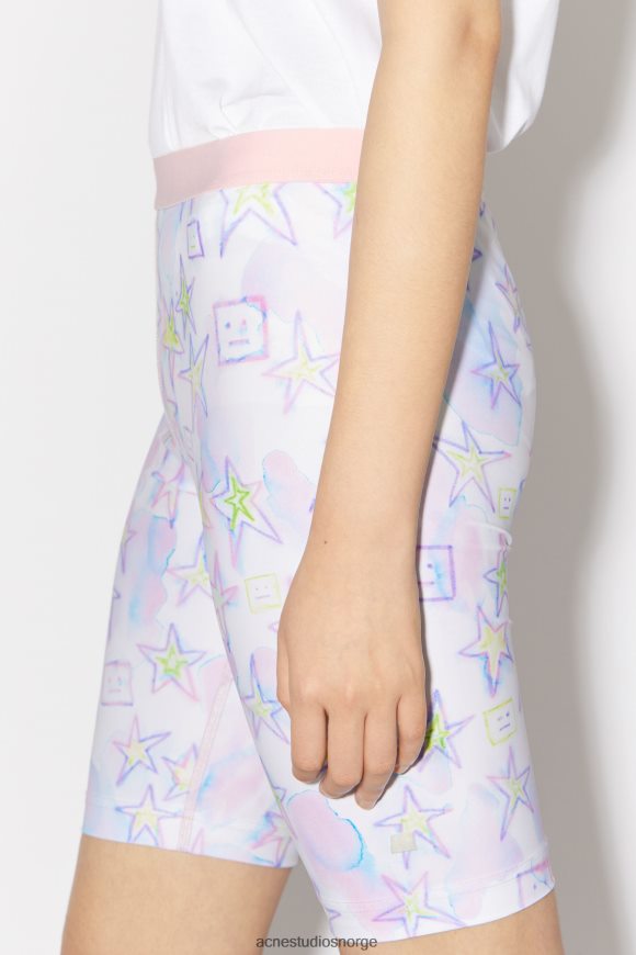 Acne Studios printede shorts unisex N2PP4F336 klær blekrosa/multi