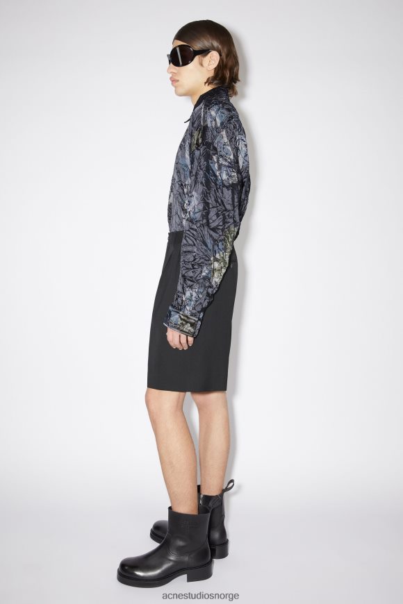 Acne Studios skreddersydde plisserte shorts N2PP4F1084 klær svart