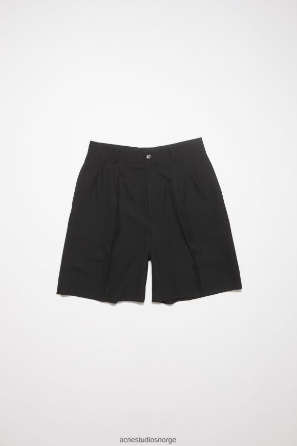 Acne Studios skreddersydde plisserte shorts N2PP4F1084 klær svart