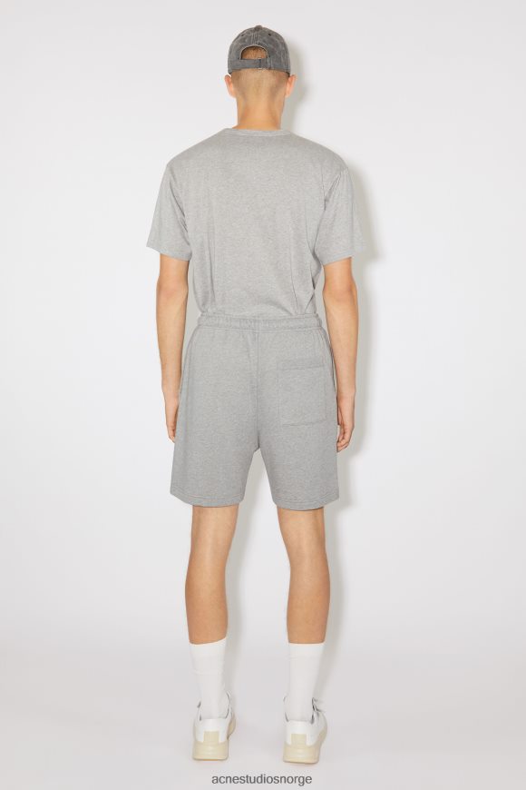 Acne Studios sweatshorts i bomull unisex N2PP4F1078 klær lys grå melange