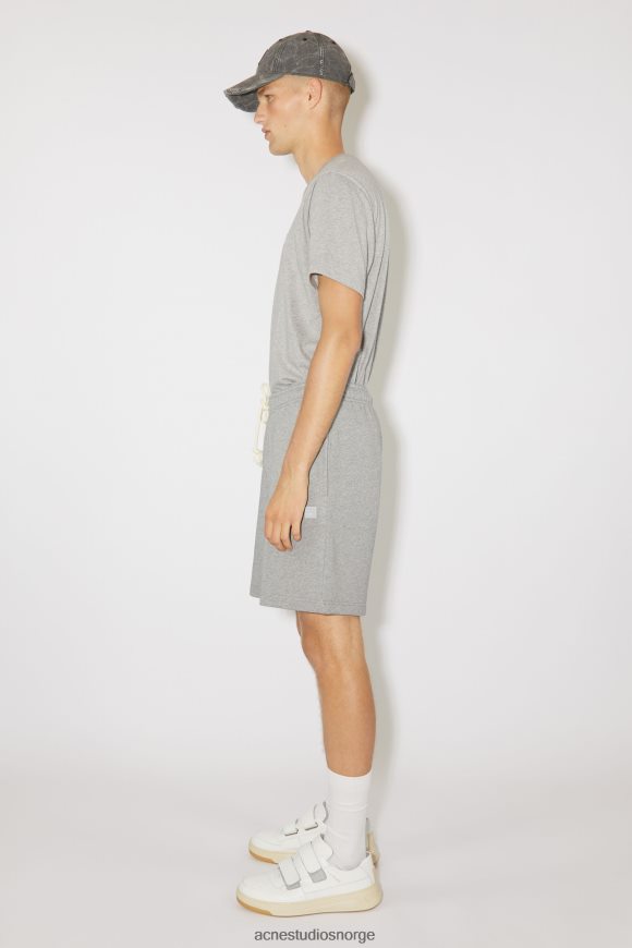 Acne Studios sweatshorts i bomull unisex N2PP4F1078 klær lys grå melange