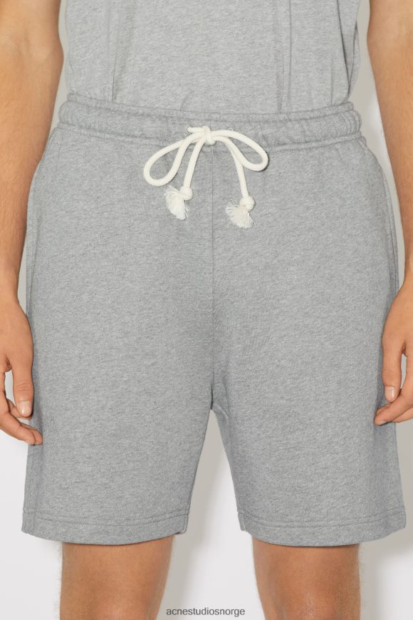 Acne Studios sweatshorts i bomull unisex N2PP4F1078 klær lys grå melange
