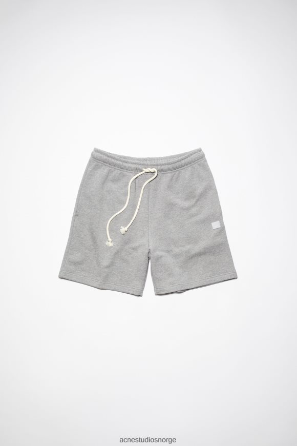 Acne Studios sweatshorts i bomull unisex N2PP4F1078 klær lys grå melange