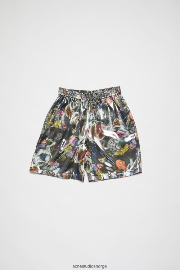 Acne Studios trykte shorts N2PP4F1068 klær svart flerfarget