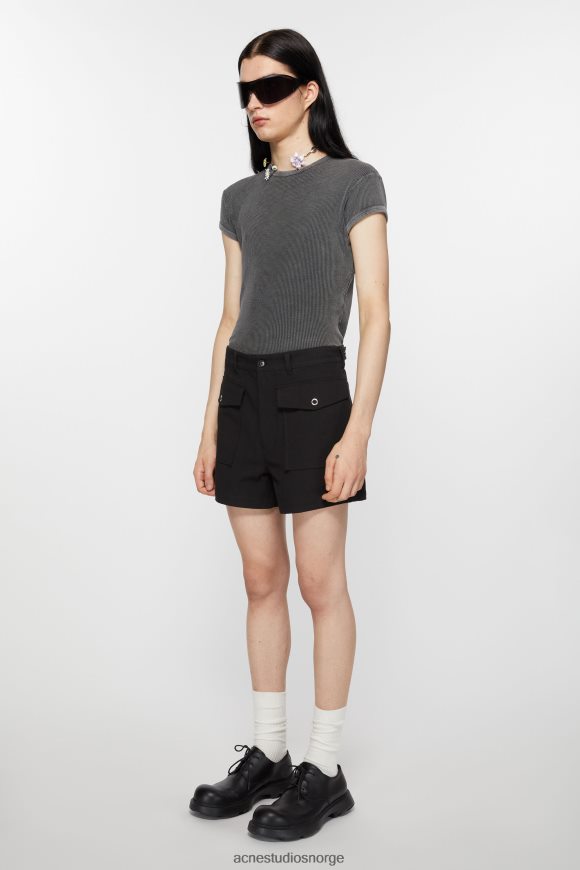 Acne Studios twill shorts N2PP4F1067 klær svart
