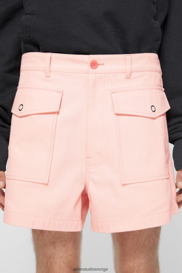 Acne Studios twill shorts N2PP4F1070 klær blek rosa