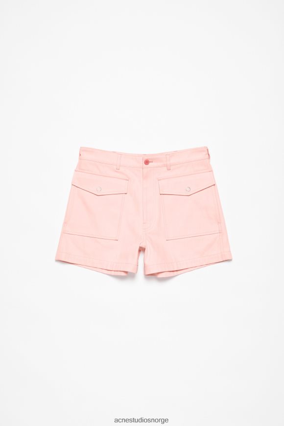 Acne Studios twill shorts N2PP4F1070 klær blek rosa