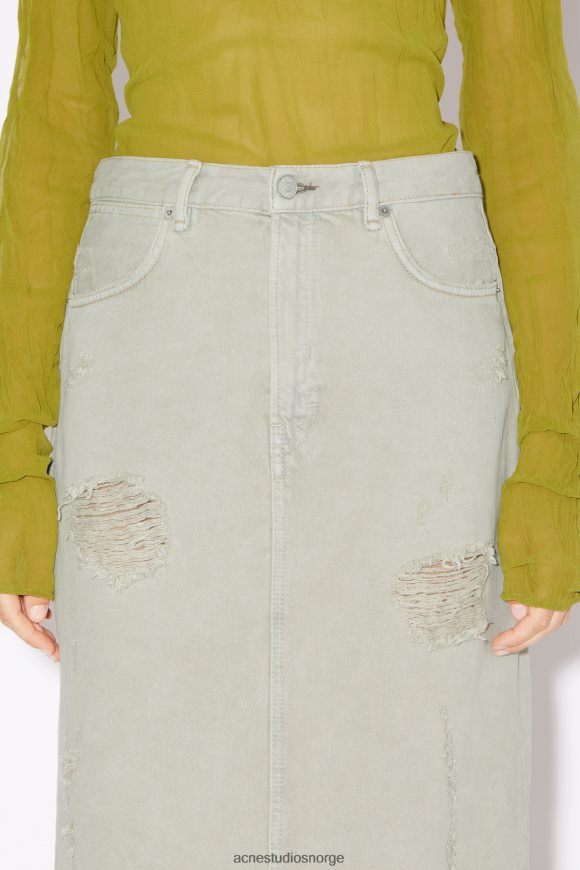 Acne Studios distressed denimskjørt N2PP4F354 klær beige/grå