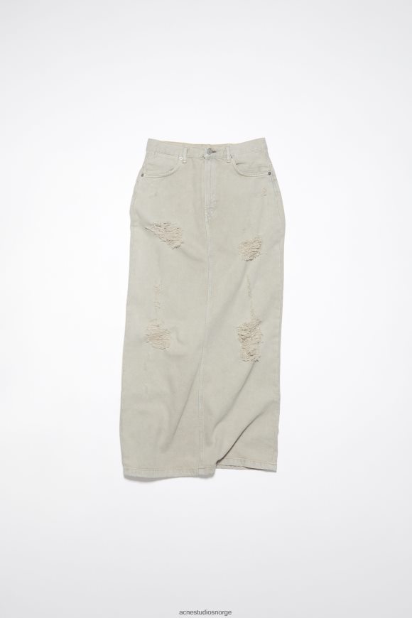 Acne Studios distressed denimskjørt N2PP4F354 klær beige/grå