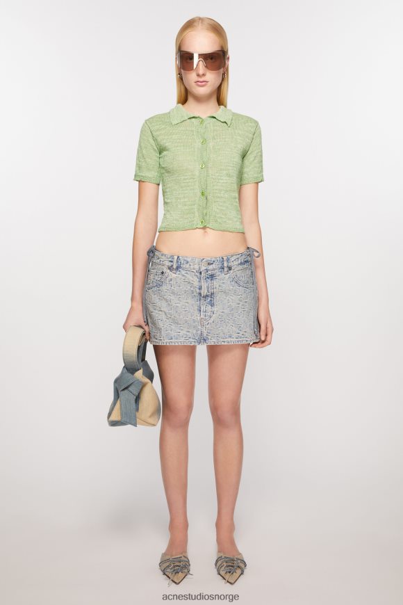 Acne Studios miniskjørt i denim N2PP4F256 klær blå/beige