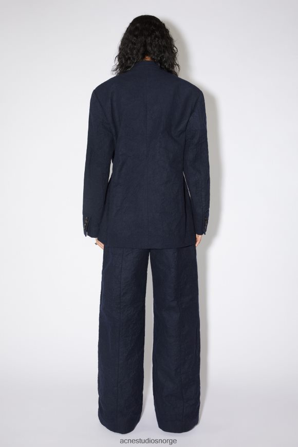 Acne Studios avslappet passform dressjakke runway show N2PP4F134 klær marineblå