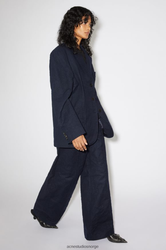 Acne Studios avslappet passform dressjakke runway show N2PP4F134 klær marineblå