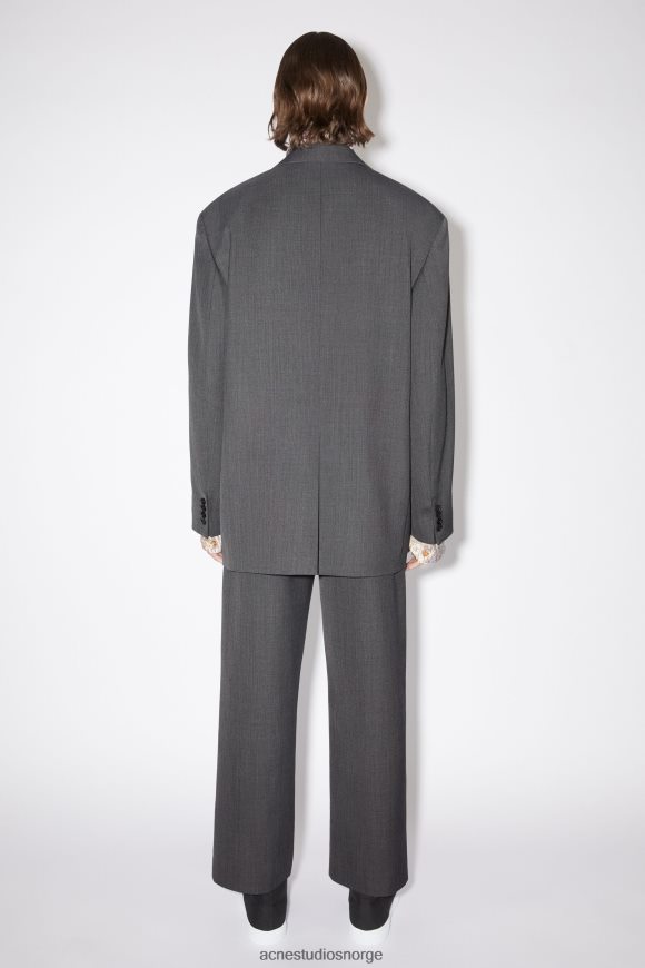 Acne Studios dressjakke med avslappet passform N2PP4F956 klær mørkegrå melange
