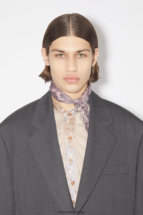 Acne Studios dressjakke med avslappet passform N2PP4F956 klær mørkegrå melange