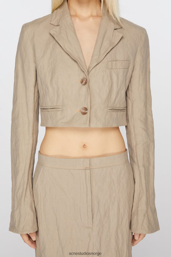 Acne Studios dressjakke med normal passform N2PP4F122 klær kald beige