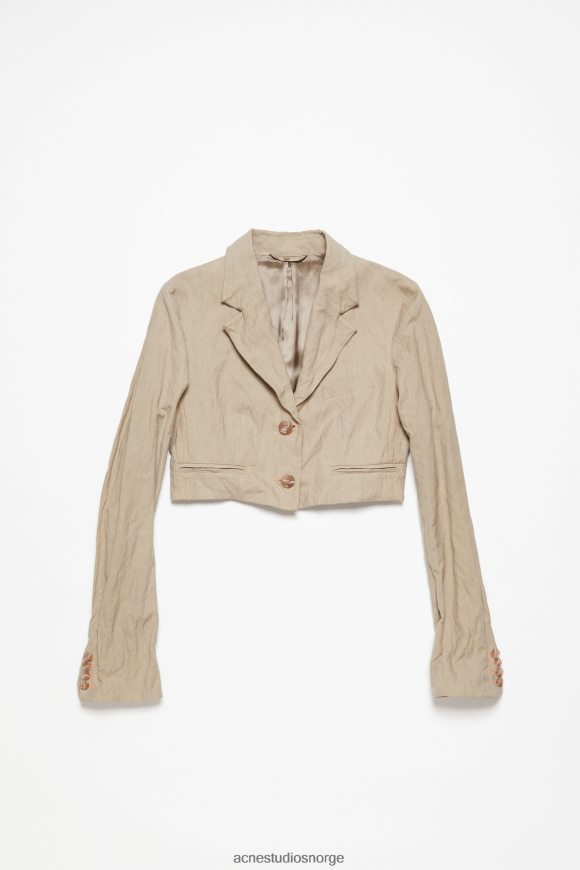 Acne Studios dressjakke med normal passform N2PP4F122 klær kald beige