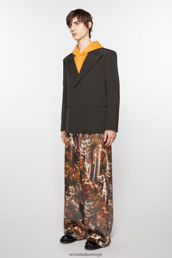 Acne Studios dressjakke med normal passform N2PP4F950 klær kakao brun