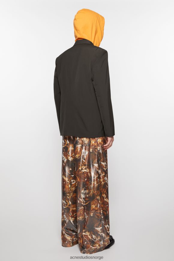 Acne Studios dressjakke med normal passform N2PP4F950 klær kakao brun