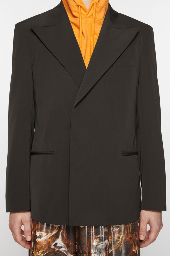 Acne Studios dressjakke med normal passform N2PP4F950 klær kakao brun