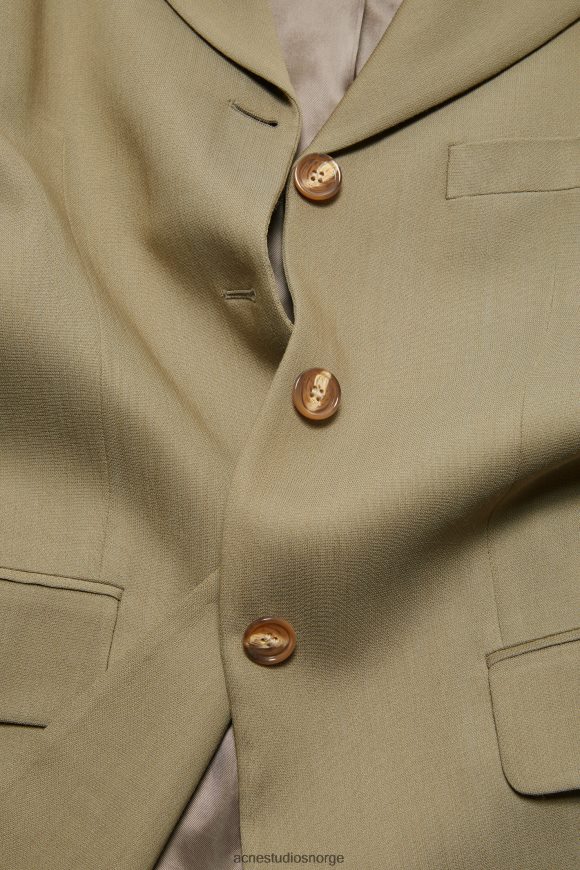 Acne Studios enkelt-breasted jakke N2PP4F121 klær gjørme beige