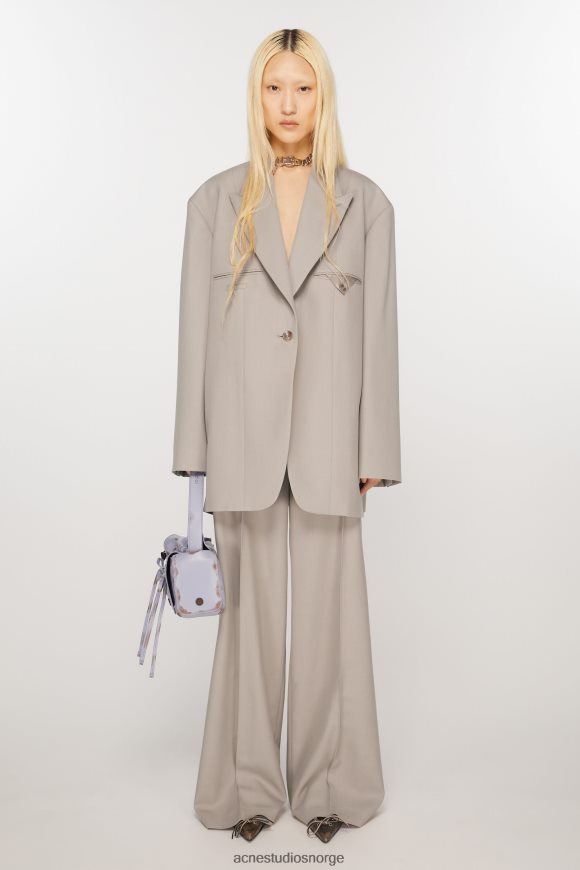 Acne Studios enkelt-breasted jakke N2PP4F127 klær kald beige